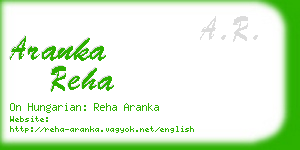 aranka reha business card